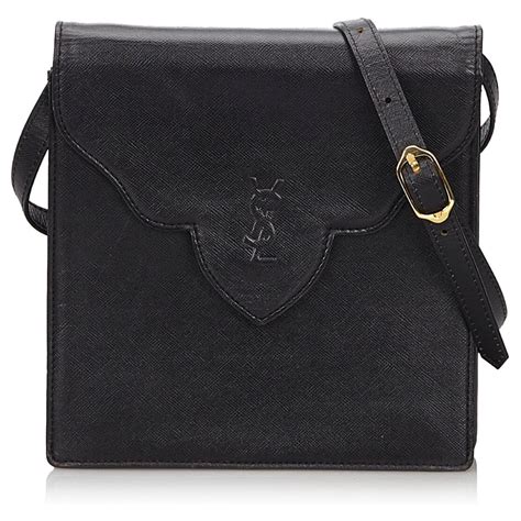 ysl tasche schwarz leder